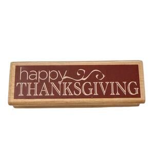 Studio G Happy Thanksgiving Rubber Stamp NEW